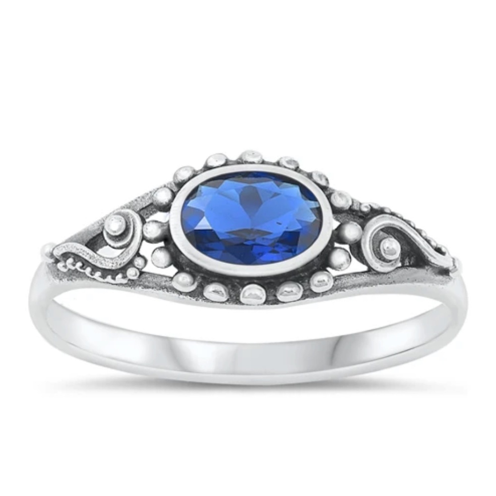 Silver Stone Ring – Size 7.5